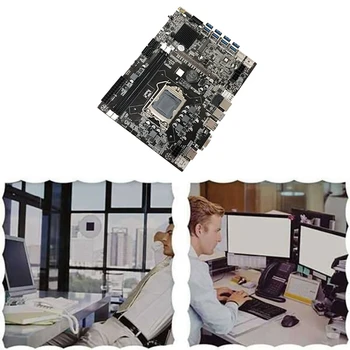 B75 8USB дънна Платка за майнинга ETH 8XUSB + процесор G1610 + Кабел SATA + Кабел превключвател + Преграда LGA1155 дънна Платка B75 USB БТК Миньор 5