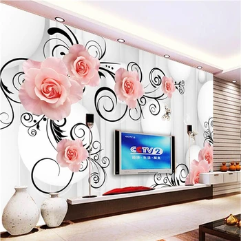 beibehang модел кръг фото тапети за стените, 3d TV фон за хола стенни тапети начало декор подово покритие-хартия