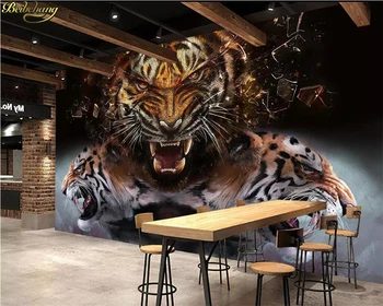 beibehang Потребителски фото тапет стенопис тигър тигър Шенгвей тигър надолу от планината тигър тапети начало декор papel de parede