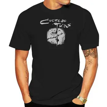 Cocteau TwinsT риза ситопечат с къс ръкав черна риза в памучна мъжка тениска