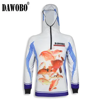 DAWOBO Висококачествено Облекло за Риболов На 40 +, Дишаща, Защищающая От Виолетови, бързосъхнеща, Професионална Мъжка Риза за Риболов - Подарък чорапи
