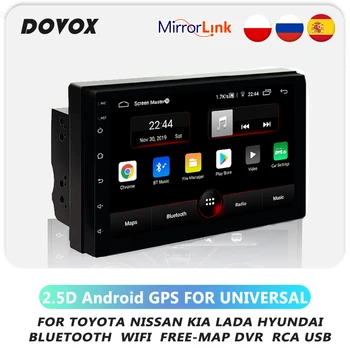 DOVOX Android Авто Радио 2 Din GPS Навигация Мултимедиен Плейър 2.5 D Scree 7 