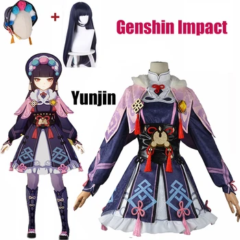 Genshin Impact Game Yunjin Cosplay Костюм Рокля в стил Лолита 