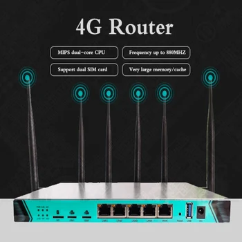 Gigabit WiFi-рутер OpenWRT с два слота за SIM-карти 1200 Mbps на 2,4 G /5,0 Ghz двойна лента 4G LTE Gigabit router индустриален клас 1