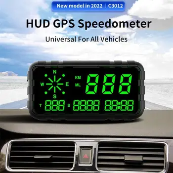 GPS HUD Автомобил Скоростомер, Head Up Дисплей Автомобилен Проектор Умен Digital alarm clock Напомняне Метър Електронни Аксесоари за Всички Автомобили 0