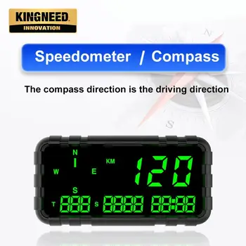 GPS HUD Автомобил Скоростомер, Head Up Дисплей Автомобилен Проектор Умен Digital alarm clock Напомняне Метър Електронни Аксесоари за Всички Автомобили 2