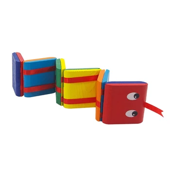 H7JA Гореща Цветна Дървена Стълба Джейкоба Класическа Играчка за Децата, с Много интересни Пълнители за отглеждане и пълнители за ръчни чанти 2