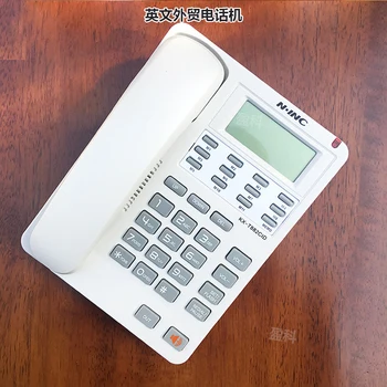 Hands Free Стационарен телефон, Кабелен Телефон с номер на обаждащия се с LCD дисплей, пауза за бързо набиране и повторно набиране Основен Настолен Домашен Офис Телефон