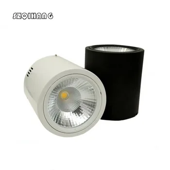 Hight light LED 15 W 20 W COB Повърхностен Монтаж на Led осветителни Тела, Черен/Бял Корпус Цветен Led лампа AC85-265V Безплатна Доставка 0