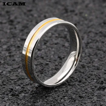 ICAM Размер 5-11 Класически Мъжки Пръстен с Емайл Златни на цвят, Мъжки Пръстен с Черен Емайл, Най-Продавани 2