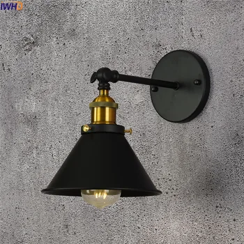 IWHD Скандинавски Месинг Led Монтиране на Лампата на Едисон, Iron Регулируема Лампа Wandlamp, осветителни Тела За Домашно Осветление, Лампа За Баня, Апликация, монтиран на стената Лампа 2
