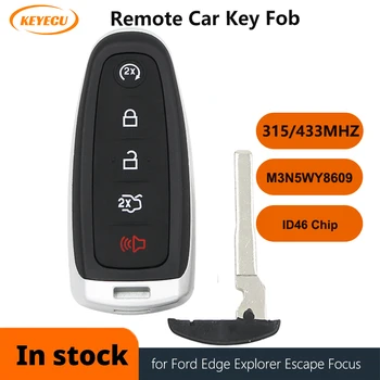 KEYECU 1/3 бр. за Ford C-Max Escape Focus 2014 15 2016 Умно Дистанционно Ключодържател 315 Mhz/433 Mhz M3N5WY8609 CJ5T-15K601-Dx ID46 Чип 1