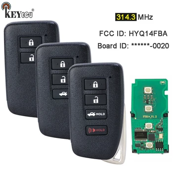 KEYECU 312/314 Mhz FCC ID: HYQ14FBA 281451-0020 G Такса Умно Дистанционно Кола Ключодържател за Lexus GS350 GS450H ES350 ES300H 2013-2016