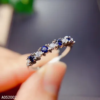 KJJEAXCMY изискани бижута натурален звездчатый сапфир 925 сребро нов регулируем скъпоценен камък женски пръстен подкрепа тест лукс beautifu