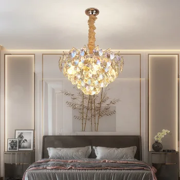 Led Кристален Полилей Европейската Луксозен Минималистичен Лампа За Всекидневната И Спалнята. 1