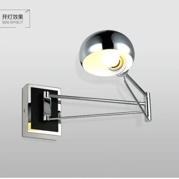 Led монтиране на осветление удължава въртящи стенни лампи модерните стенни аплици led вътрешна огледално-рефлексни тела