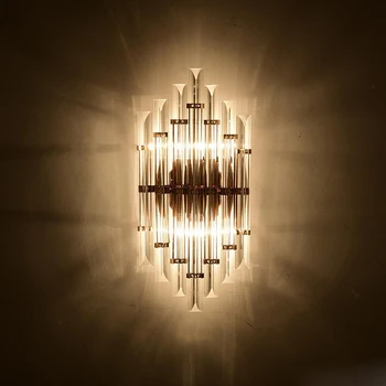 LED Постмодернистский Железен Кристал Златни Прозрачен Led Лампа Led Лампа, с монтиран на стената лампа, с монтиран на стената Лампа, Стенни лампи За Спалня, Коридор,