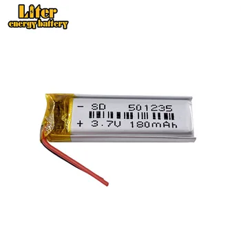 Li-Po 1 бр. 3,7 В литиево-полимерна батерия 051235 501235 180 mah камера химикалка записващо устройство Батерия