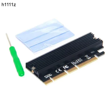 M. 2 NVME Raiser PCIE за M2 Адаптер PCI Express GEN3 Високоскоростен Съвместим Слот PCIE X16 X8 X4 Led Индикатор за 2230-2280 M2 SSD 0