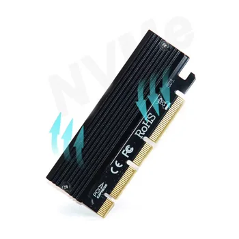 M. 2 NVME Raiser PCIE за M2 Адаптер PCI Express GEN3 Високоскоростен Съвместим Слот PCIE X16 X8 X4 Led Индикатор за 2230-2280 M2 SSD 2