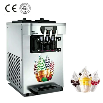 Maquina para hacer helado suave/ Макина де хеладо фрито/ американската машина за мек сладолед с 3 вкусове