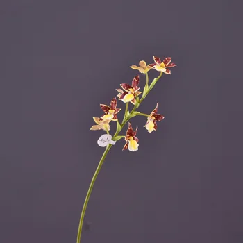 MBF 8 Глави Изкуствен Цимбидиум Високо Качество Имитация на Орхидеи Копринени Цветя За Сватба у Дома Коледна Украса Фалшиви Растения