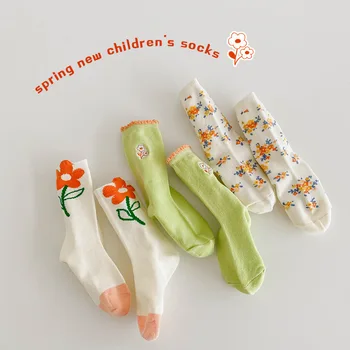 MIanS, 3 чифта Пролетни най-Новите Чорапи за момичета, Детски Памучни Чорапи с Шарени свежи Цветове За Малките Деца, Чорапи За Бебета