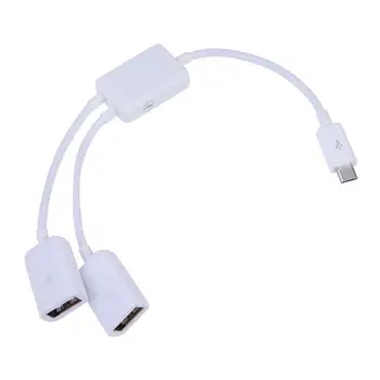 Micro-USB Host Kabel, micro-USB Männlichen zu 2X Typ A Dual USB Weibliche OTG Adapter Konverter Хъб für Android Tablet Pc und sm