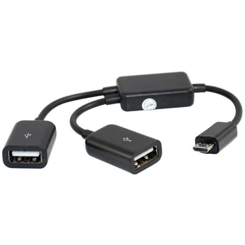 Micro-USB Host Kabel, micro-USB Männlichen zu 2X Typ A Dual USB Weibliche OTG Adapter Konverter Хъб für Android Tablet Pc und sm 1
