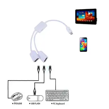 Micro-USB Host Kabel, micro-USB Männlichen zu 2X Typ A Dual USB Weibliche OTG Adapter Konverter Хъб für Android Tablet Pc und sm 2