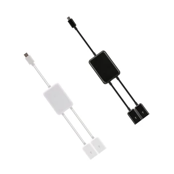Micro-USB Host Kabel, micro-USB Männlichen zu 2X Typ A Dual USB Weibliche OTG Adapter Konverter Хъб für Android Tablet Pc und sm 4