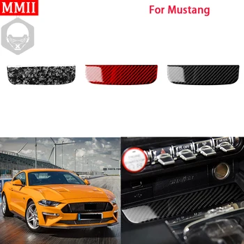 MMII Днешно Въглеродни Влакна Интериора Кутия За Съхранение на Бижута Капак Завърши Стикер за Ford Mustang 2015-2022 Аксесоари за Полагане на Автомобили