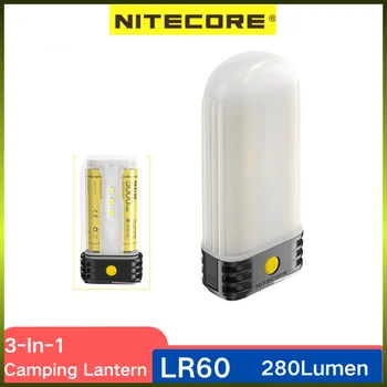 NITECORE LR60 Лампа за Къмпинг, Акумулаторна батерия 3-в-1 захранване и Фенер за Къмпинг и Зарядно Устройство на Магнитен Преносими led Фенер