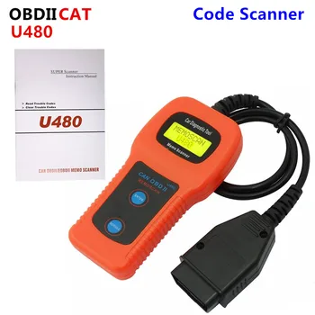 OBDIICAT Висока Препоръка U480 CAN-BUS OBD OBD2 Четец за кодове За леки/Камиони Скенер U480 Четец за Кодове U480 Скенер 0
