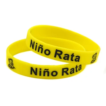 OBH 1 бр. Силиконов Гривна Nino Пропорционално С Хубав Логото на Мишката Жълт Цвят