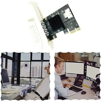 PCIE Странично Карта PCIE 1X За Mini SAS СФФ-8087 SATA3.0 6 Gbit/с Карта на Адаптера за Карта за Разширяване на Твърдия Диск За Майнинга Чиа 1