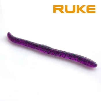 RUKE Нови меки примамки с червеи 96 мм/2 г, 6 бр./лот, 4 цвята, мека стръв с Дъждовно червей, Меки примамки и пластмасови стръв за улов на Шаран 3