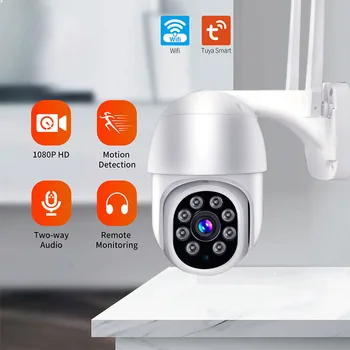 Sasha Умен Дом Двустранен Монитор охранителна Камера Водоустойчива Външна 300 W 1080P HD Нощно Виждане Безжична WIFI Мрежова Камера