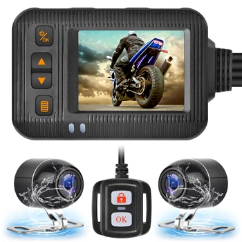 SE20 1080P Full HD Мотоциклет Видеорекордер За Езда Камера, Записващо устройство за Обратно виждане с 1080P Водоустойчив Обектив с Кабелен Дистанционно Управление
