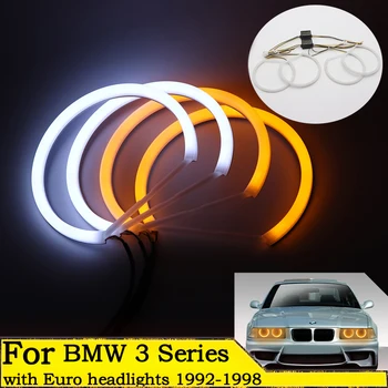 SMD Памук Светлина Пързалки LED Очите на Ангел Halo Пръстен Комплект За BMW Серия 3 E36 с Евро фарове 1992-1998 автомобилни аксесоари