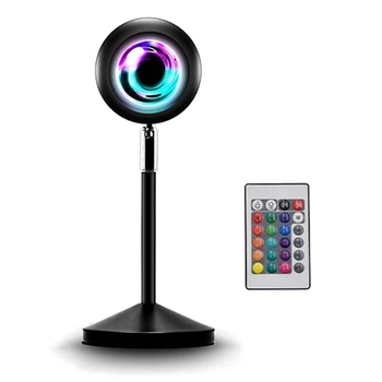 Sunset Lamp Control APP, RGB DIY Цвят Романтичен Залез Проекционная Лампа За видео блог, Селфи, Снимки