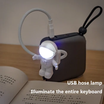 USB лека нощ LED Астронавт нощна светлина За Четене Творчески Космонавт Украса Лампа Компютър, Лаптоп, Осветление Подарък 1