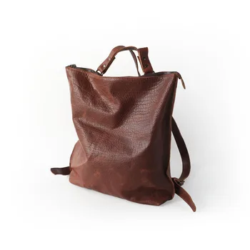 Vendange оригиналната проста ретро чанта от естествена кожа ръчно изработени от телешка кожа раница 2455