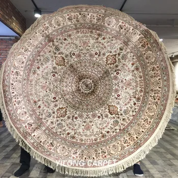 YILONG 6 'x6' персийски копринен килим, ръчно изработени медальон здрав килим hereke (WY043M6x6)