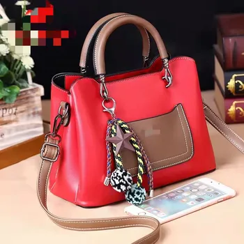 Автентичен дамски чанти 2022, Нови модни Универсални чанти, прости дамски чанти-незабавни посланици на едно рамо, големи чанти