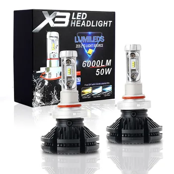 Автомобилни led светлини O17-X3 H4 H7 H11 автомобилните фарове, представлява универсален източник на led светлина, изработени от чипове ZES, може да подаде точков светлина 6000 До