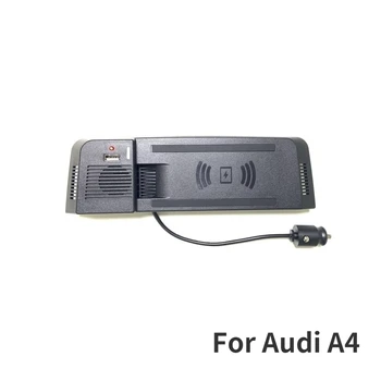 Автомобилното Безжично Зарядно Устройство за Audi A6 C7 A7 A4 B8 B9 A4 Allroad A5, S5 RS5 Q5 Авто Безжичен Титуляр за Зареждане на Мобилен Телефон Монтажна Плоча 2