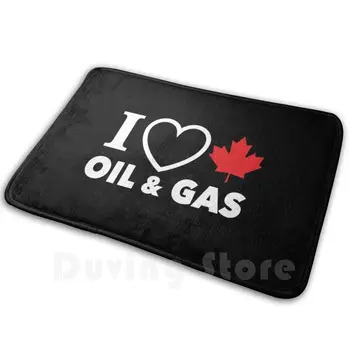 Аз обичам Канадски нефт и газ Червено сърце и кленов лист Тръбопроводи на Алберта Черен фон Mcga Hd телевизор Високо качество и в интернет-магазина