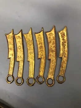 Античен античен бронз и златно нож монета декорация на дома, бижута ръчна изработка