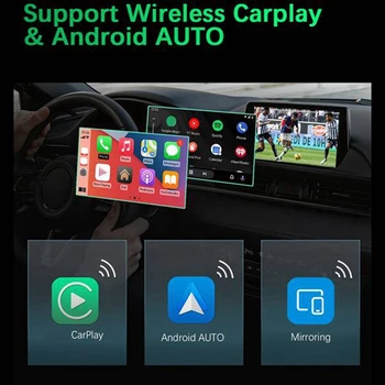 Безжична Автомобилен Мултимедиен плеър Carplay IOS Android Auto Ai Box 4 + 64G Аудио Навигация За BMW-BMW KIA, Toyota, Mercedes 1